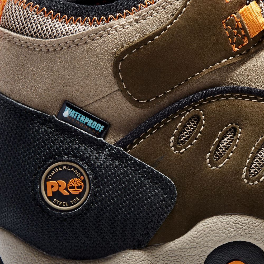 Botas de Trabajo Masculino - Timberland Pro® Mudslinger Steel Toe - ASMCP3520 - Marrom/Pretas